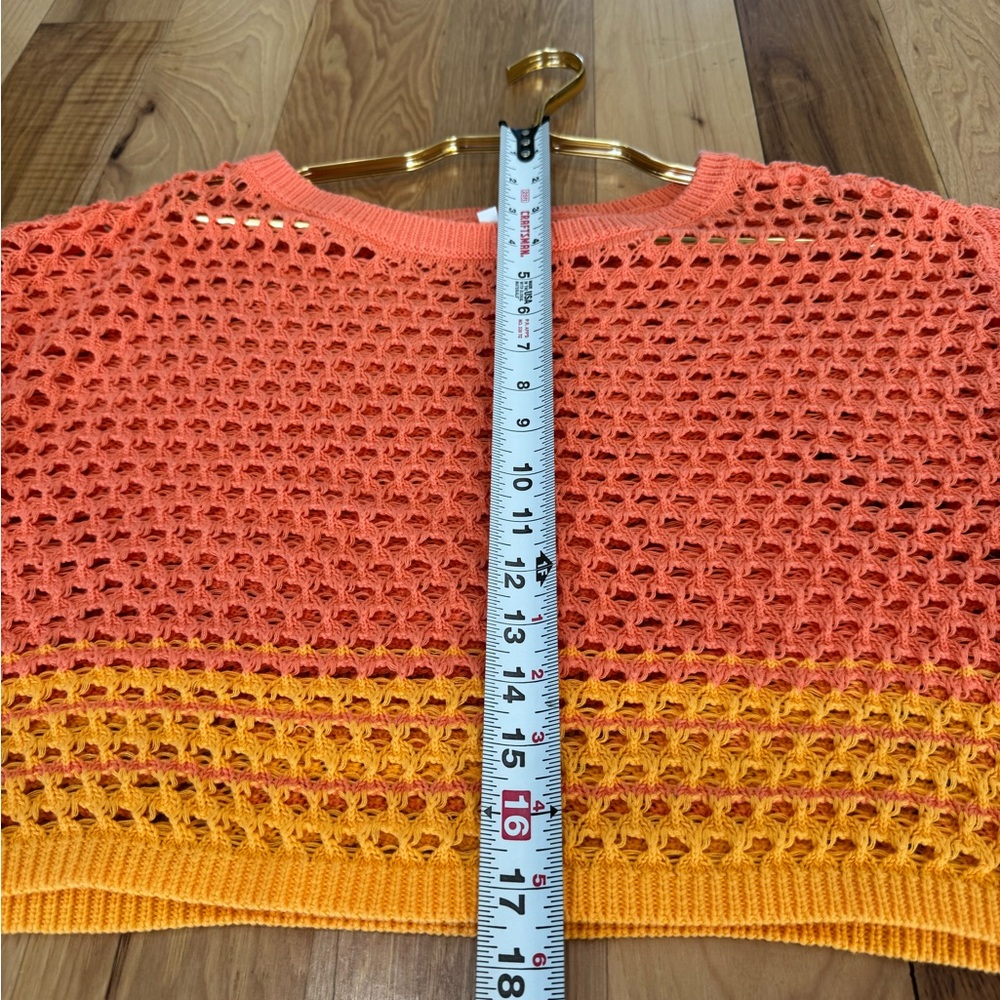 Aerie - Orange Crochet Vacay Knit Set - medium top + medium bottom NWOT - Picture 9 of 17